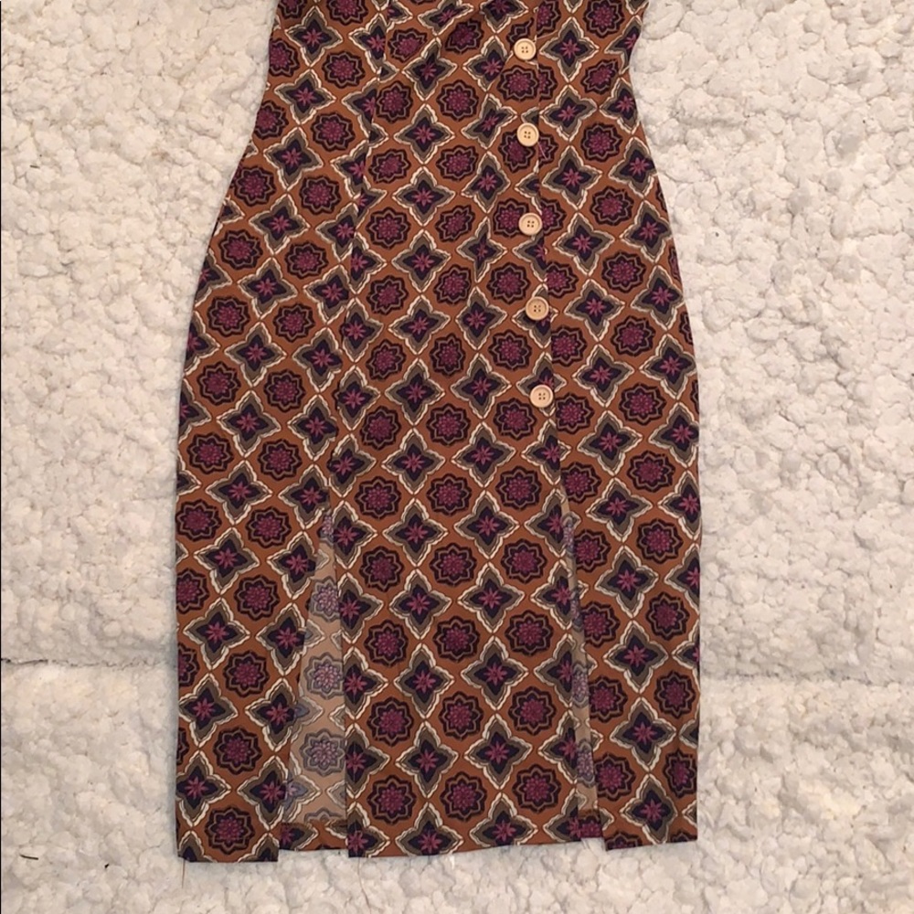 Patterned midi dress